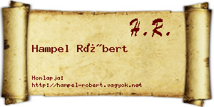 Hampel Róbert névjegykártya